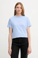Bavlněné tričko Calvin Klein Jeans dámské, fialová barva, LV047C863G