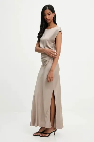 Šaty Answear.LAB šedá barva, maxi