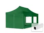 Hawaj Nůžkový stan 3x6 m s bočnicemi zelený