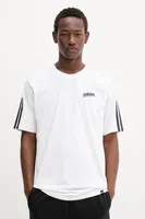 Bavlněné tričko adidas Script Tee pánské, bílá barva, s potiskem, KD2258