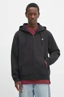 Mikina Vans pánská, černá barva, s kapucí, s potiskem, VN000R9ZBLK1