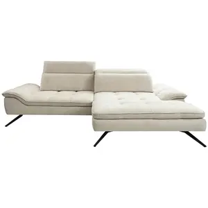 Stylife ROHOVÁ SEDAČKA, textil, béžová