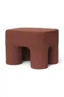 Stolička ferm LIVING Podo Stool vínová barva
