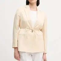 Sako s příměsí lnu Sisley béžová barva, 2G1WLW031