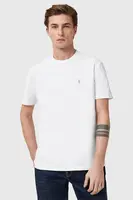 Bavlněné tričko AllSaints DEXTER pánské, bílá barva, M005JD
