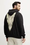 Bavlněná mikina adidas Originals Skeleton Hoodie pánská, černá barva, s kapucí, s potiskem, JI5928