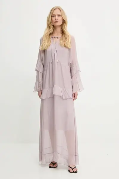 Šaty s hedvábím Answear.LAB