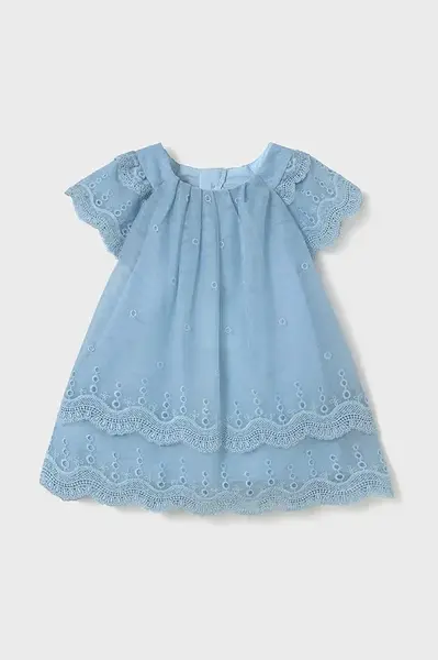 Dívčí šaty Mayoral modrá barva, mini, 1910