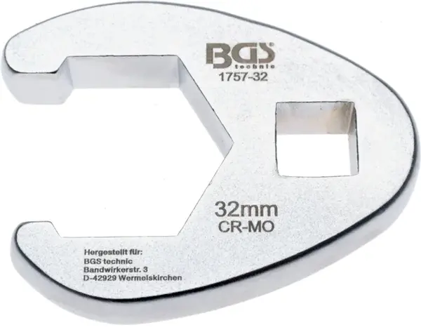 BGS technic Klíč plochý otevřený 1/2", 20 mm - BGS 1757-20 Velikost: 32 mm
