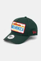 Bavlněná baseballová čepice New Era zelená barva, s aplikací, 60595463