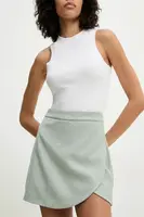 Kalhotová sukně Answear.LAB tyrkysová barva, high waist