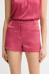 Kraťasy Marciano Guess EVA dámské, růžová barva, high waist, 5GGD14 7079A