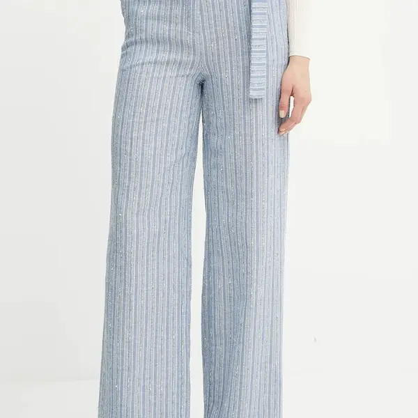 Kalhoty s příměsí lnu Fracomina