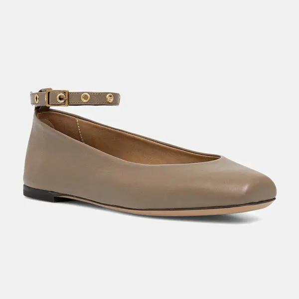 Kožené baleríny Emporio Armani