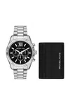 Hodinky a pouzdro na karty Michael Kors pánské, stříbrná barva, MK1091SET