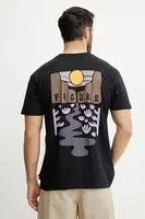 Bavlněné tričko Picture Ouvea pánské, černá barva, s potiskem, MTS1264