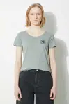 Tričko Fjallraven 1960 Logo T-shirt W zelená barva, F83513.614.999