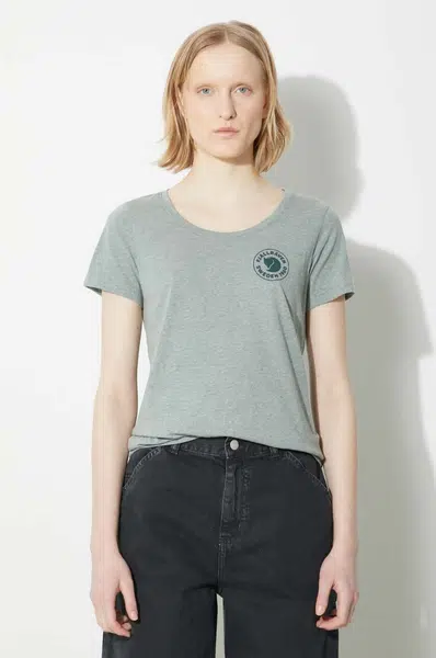 Tričko Fjallraven 1960 Logo T-shirt W zelená barva, F83513.614.999