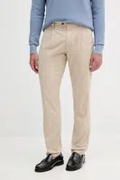 Kalhoty Tommy Hilfiger pánské, béžová barva, ve střihu chinos, MW0MW40699
