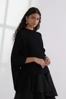Pončo Karl Lagerfeld černá barva, lehké, A3W18031