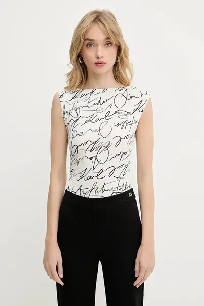 Body Karl Lagerfeld dámské, béžová barva, A3W17010