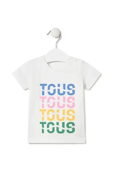 Dětské tričko Tous Logo bílá barva, s potiskem, Logo.2202