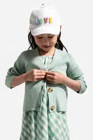 Dětská bavlněná kšiltovka Coccodrillo bílá barva, s aplikací, ACCESSORIES SUMMER GIRL