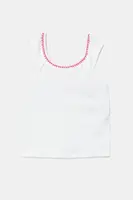 Dětský top United Colors of Benetton bílá barva, 366NCH01X