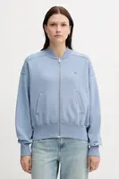 Bavlněná mikina Tommy Hilfiger dámská, modrá barva, hladká, WW0WW45753