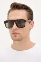 Brýle Saint Laurent pánské, zelená barva, SL 558