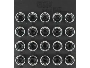 BGS Technic BGS 9499 Zástrčné hlavice pro bezpečnostní šrouby kol Audi (Sada 20 dílů)