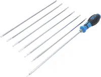 BGS technic Šroubováky TORX a TORX s otvorem T10-T40, prodloužené, výměnné dříky, 8 dílů - BGS 2326