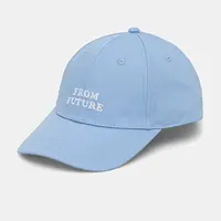 Dětská bavlněná kšiltovka FROM FUTURE modrá barva, s aplikací, ACA00907