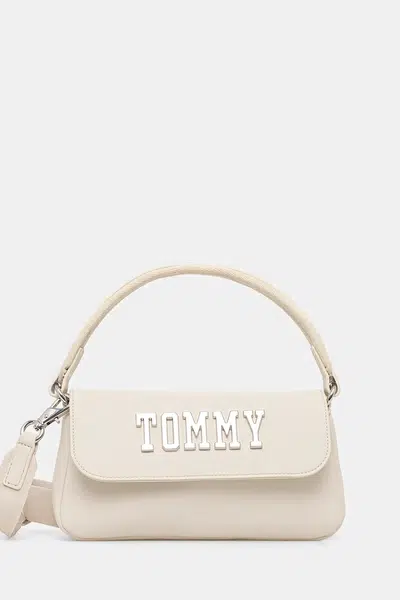 Kabelka Tommy Jeans béžová barva, AW0AW17391