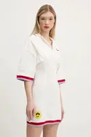 Bavlněné šaty Barrow bílá barva, mini, S5BWWODR142