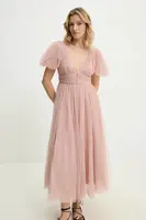 Šaty Answear.LAB béžová barva, maxi