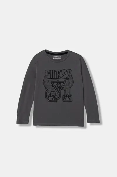 Guess Dětské bavlněné tričko s dlouhým rukávem Guess