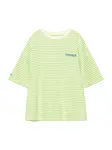 Pull&Bear Tričko 'PACIFIC RAYAS'  modrá / svetlozelená / šedobiela