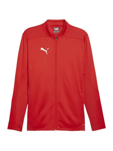 PUMA Športová mikina so zipsom  červená / biela