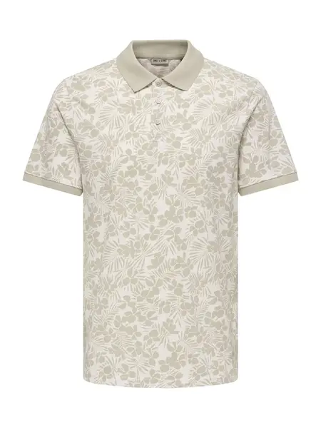 Only & Sons Tričko 'ONSJASON'  sivobéžová / biela