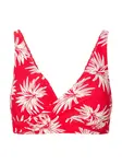 LingaDore Bikinový top  ohnivo červená / biela