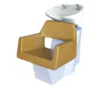 Kadeřnický mycí box Detail Luxor - zlaté křeslo (30) - bílé umyvadlo (DHS-6667-30w) + dárek zdarma