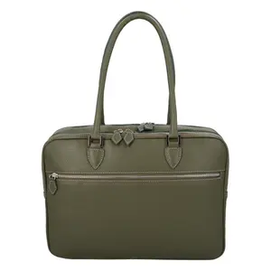 Dámká kožená business kabelka khaki - ItalY Anita