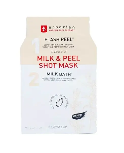 Erborian Vyživující pleťová maska (Milk & Peel Shot Mask) 18 g