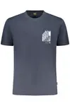 Modré tričko s krátkym rukávom pre mužov