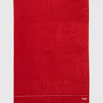 BOSS Velký bavlněný ručník BOSS Plain Red 100 x 150 cm