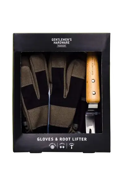 Gentlemen's Hardware Zahradnický set Gentlemen's Hardware Leather Gloves & Root Lifter 2-pack