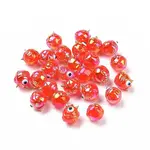 UV Plating Rainbow Iridescent Acrylic Beads