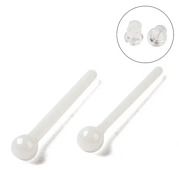 Hypoallergenic Bioceramics Zirconia Ceramic Ball Stud Earrings