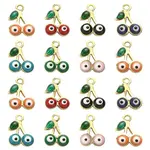 50Pcs Rack Plating Brass Enamel Pendants